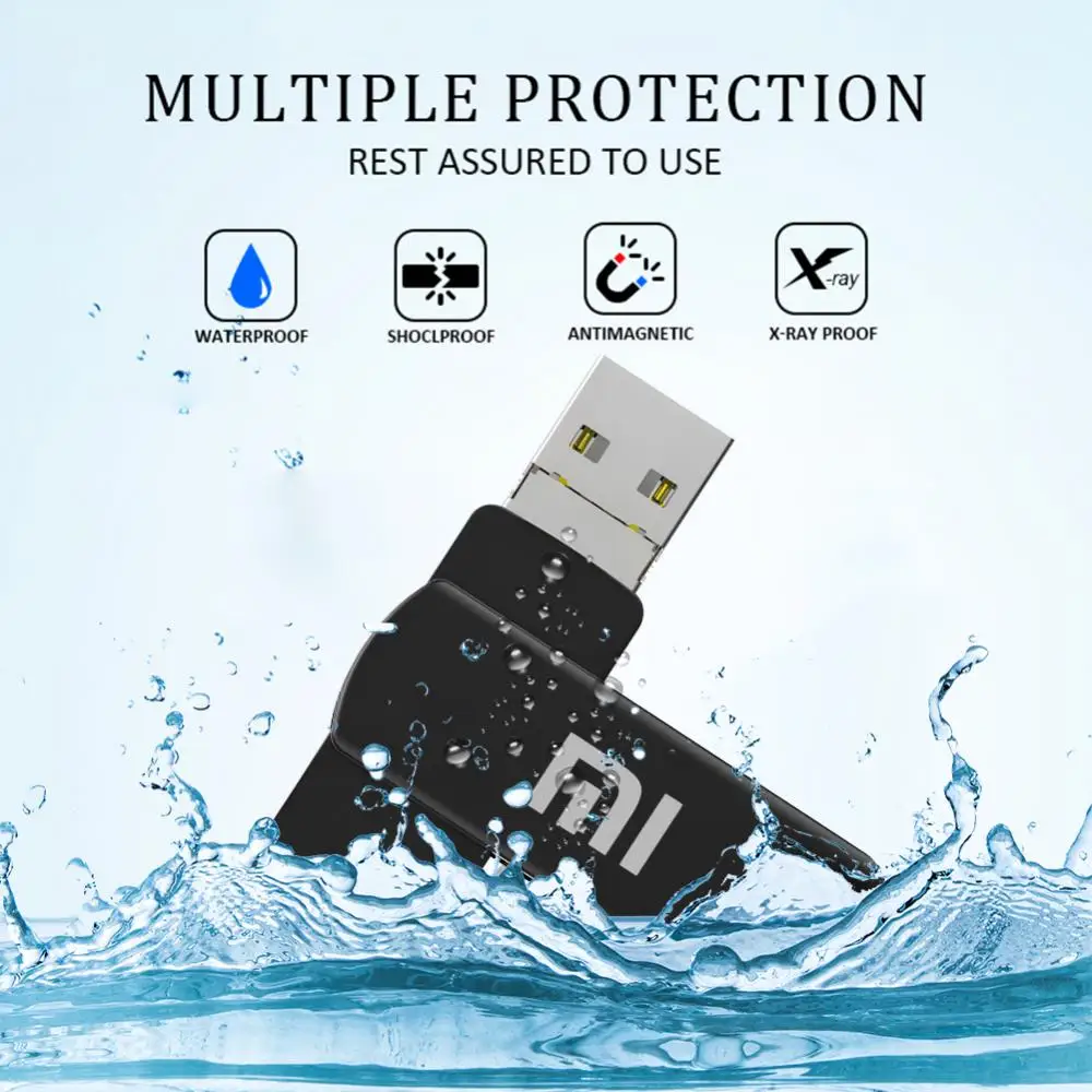 Xiaomi Mijia 2TB Type-c 3 In 1 High Speed Pen Drive USB 3.0 Flash Drive Mobile Storage Waterproof USB Stick 1TB For Laptop PC