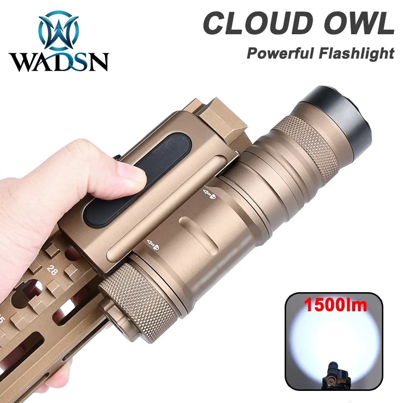 

Wadsn 1500lumens Powerful Optimized Weapon Light Cloud Defensive OWL Tactical Flashlight Airsoft Fit 20mm Rail Hunting Gun Rifle