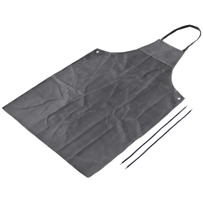 Heavy Duty Waterproof Rubber Vinyl Apron Industrial PVC Aprons Adjustable Rubber Butcher Apron For Men