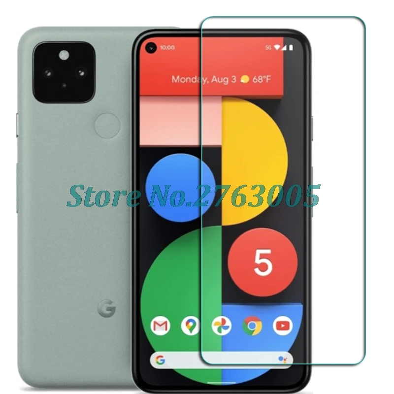 Tempered Glass For Google Pixel 5 GD1YQ, GTT9Q Protective Film Screen Protector Phone Cover