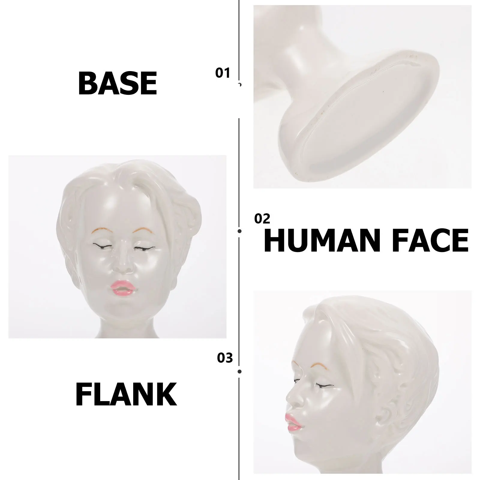 

Human Face Shaped Vase Flower Vases Home Decor with Decorative Modeling Adornment