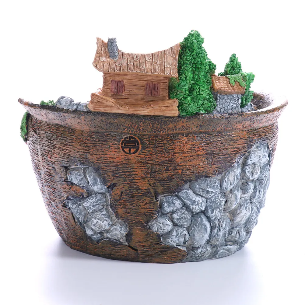 

Искусственный подвесной сад: тройной горшок для суккулентов из смолы, декоративные кашпо для суккулентов для офиса, балкона, сада