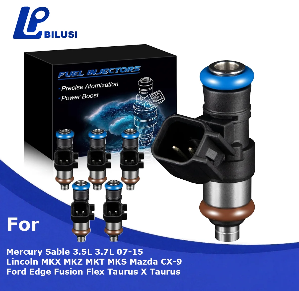 

Bilusi 0280158091 3.5L 3.7L Fuel Injectors ForFord Fusion Flex Taurus Taurus X Edge For Lincoln MKZ MKX MKT MKS 2007-2012