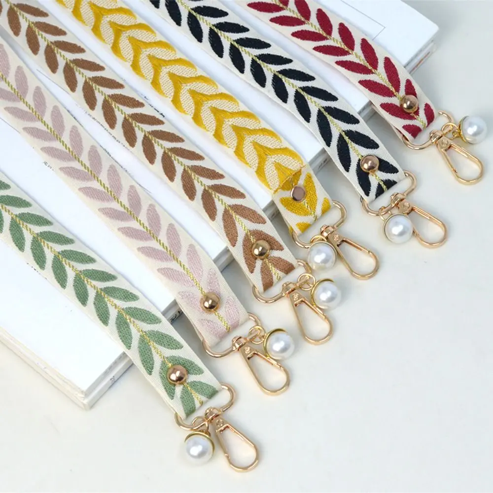 

Adjustable Crossbody Phone Lanyard Wide Cloth Hanging Neck Long Phone Strap Leaf Phone Accessories Phone Antilost Lanyard