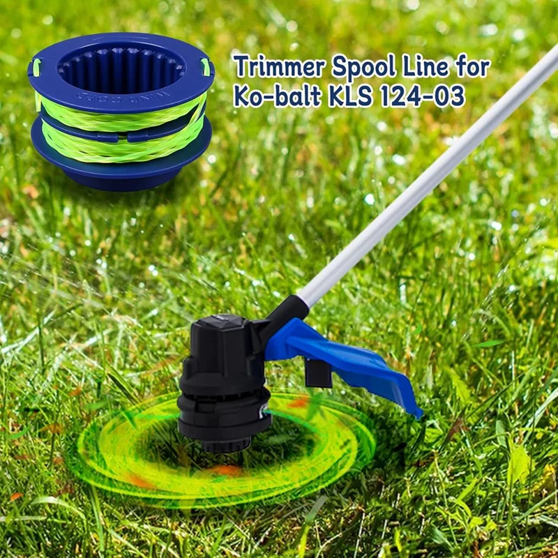 KLS 124-03 Spooled Trimmer Line 0.080-In 16Ft 6 Pack,For Kobalt 24-Volt Max Weed Wacker String Trimmer Easy To Use