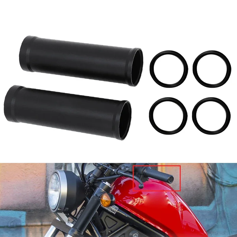 

For Honda Rebel CMX 300 500 2017-2022 Black Motorcycle Front Fork Boot Tube Slider Shock Absorber Cover Gaiters