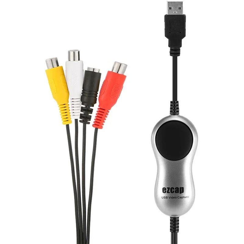 Ezcap USB2.0 AV S بطاقة التقاط الفيديو DVD VHS DVR 8 مللي متر التناظرية مسجل الصوت والفيديو المنتزع إلى محول رقمي لنظام التشغيل Windows 10/8/7