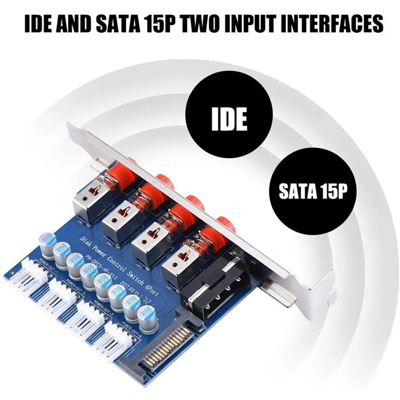 2X HDD Power Control Switch Harde schijf Selector SATA Drive Switcher voor desktop pc-computer