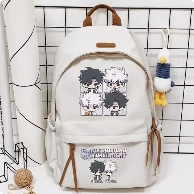 

Anime Time Agent Charles Lucas Cartoon Bag Women Man Fashion Leisure Teenagers Student Backpack Handbag B467