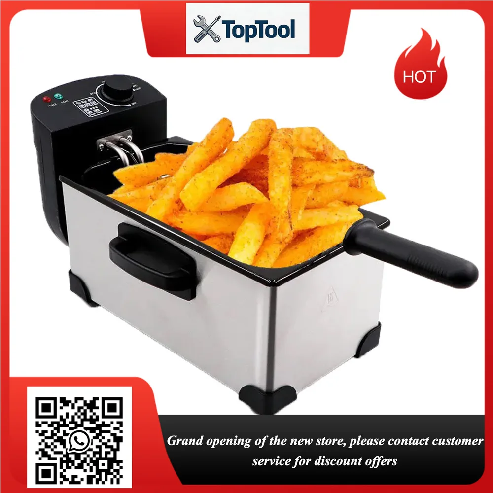 Household fryer, French fries chicken chops electric fryer, fries and chips machine electric stove
