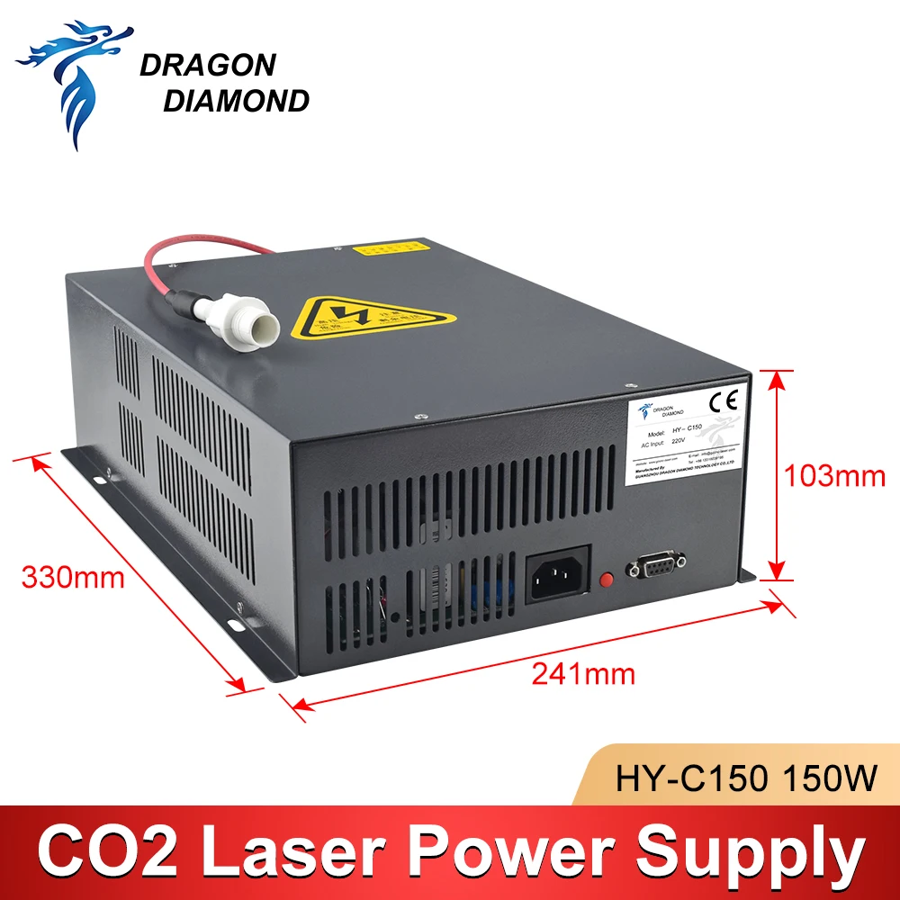 Catu daya Laser CO2 HY-C150 150W, untuk mesin pemotong/pengukir CO2 YUEMING