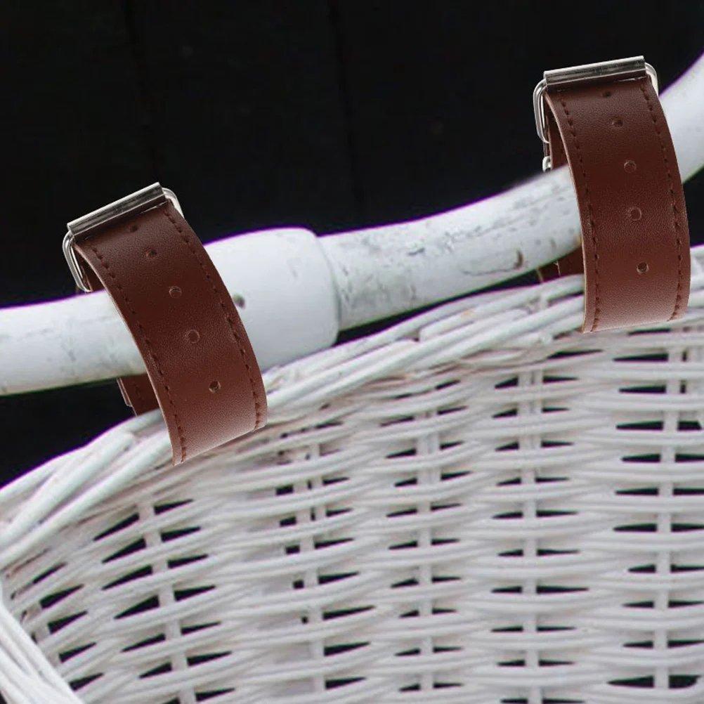 2Pairs Bike Basket Strap Adjustable Front Basket Belt Sturdy Bike Fitting Accessory Bicycles Fittings Strap