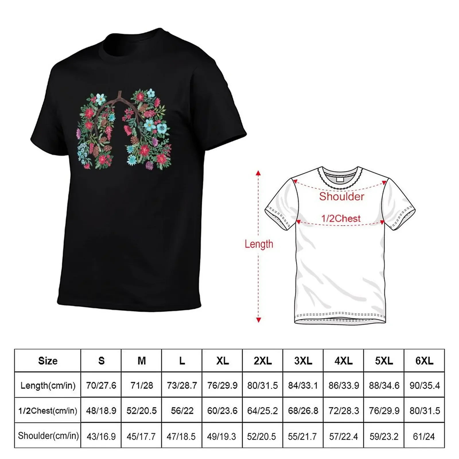 Winter Bouquet Lungs T-Shirt animal prinfor boys Short sleeve tee blacks mens graphic t-shirts anime