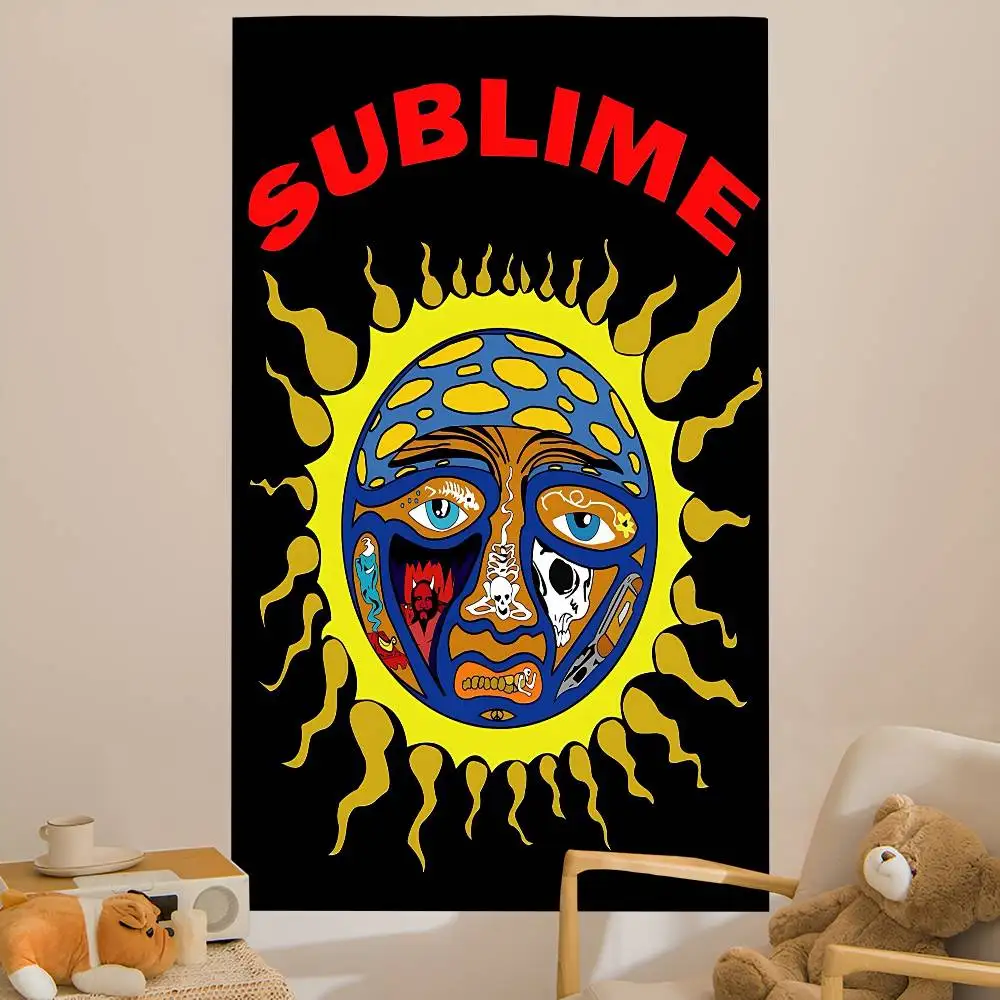 Sublime Band Anime Tapestry Cheap Hippie Wall Hanging Bohemian Wall Tapestries Mandala Home Decor Free Hooks Included nontoxic
