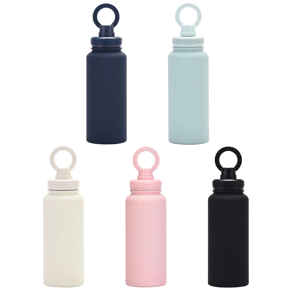 For MagSafe 1000ML Insulated Bottle Water Bottle with Rotating Phone Holder Thermal Water Cup Vacuum Cup for Outdoor Sports