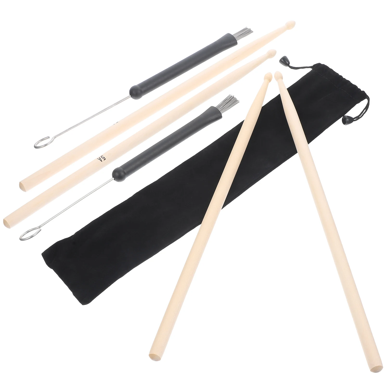 

Steel Drum Stick Set Wire Brush Drumsticks Maple Percussion Brushes Student Use
