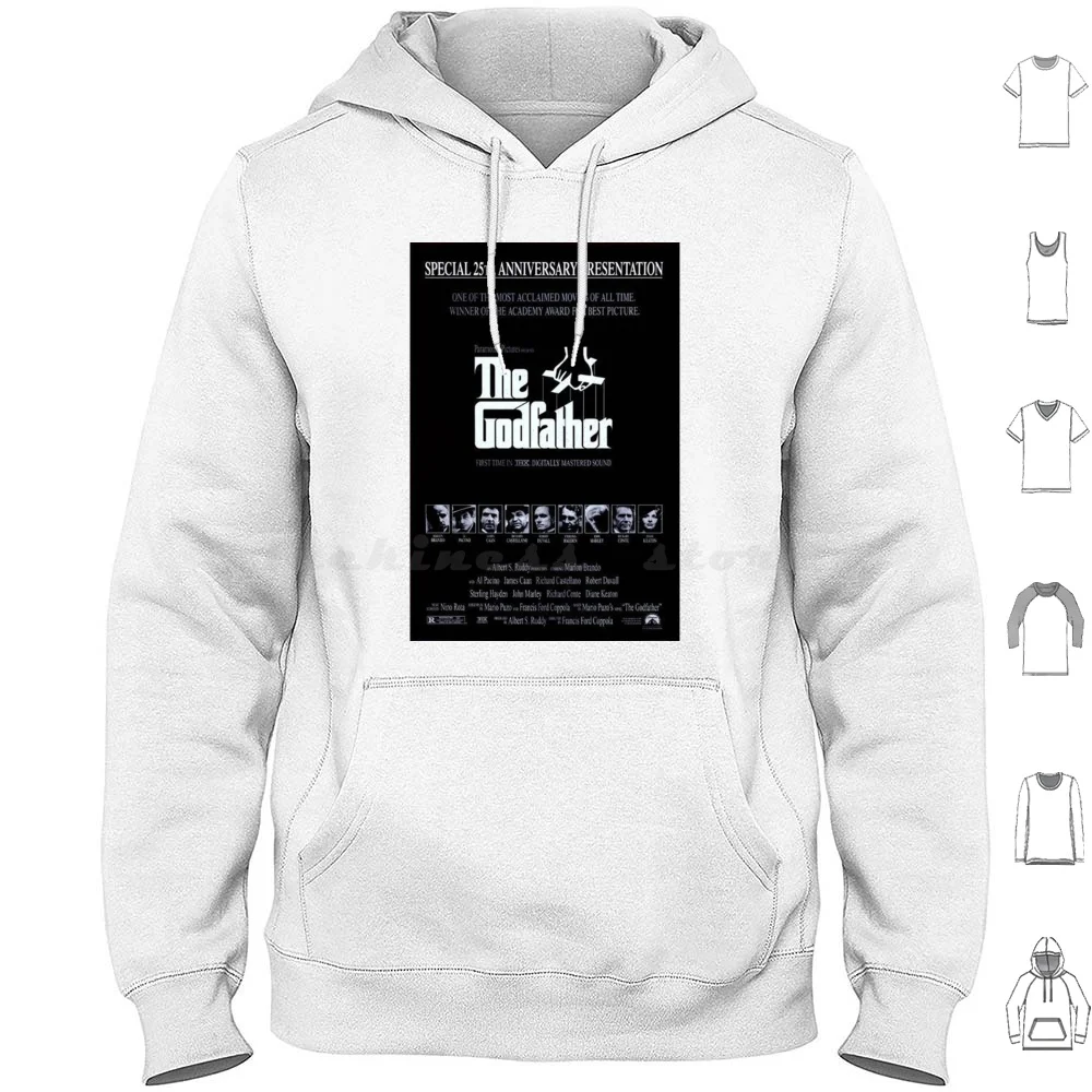Толстовка с капюшоном «Крестный отец», хлопок, с длинным рукавом, Крестный отец, мафия, фильм Аль Пачино Корлеоне, итальянская классика