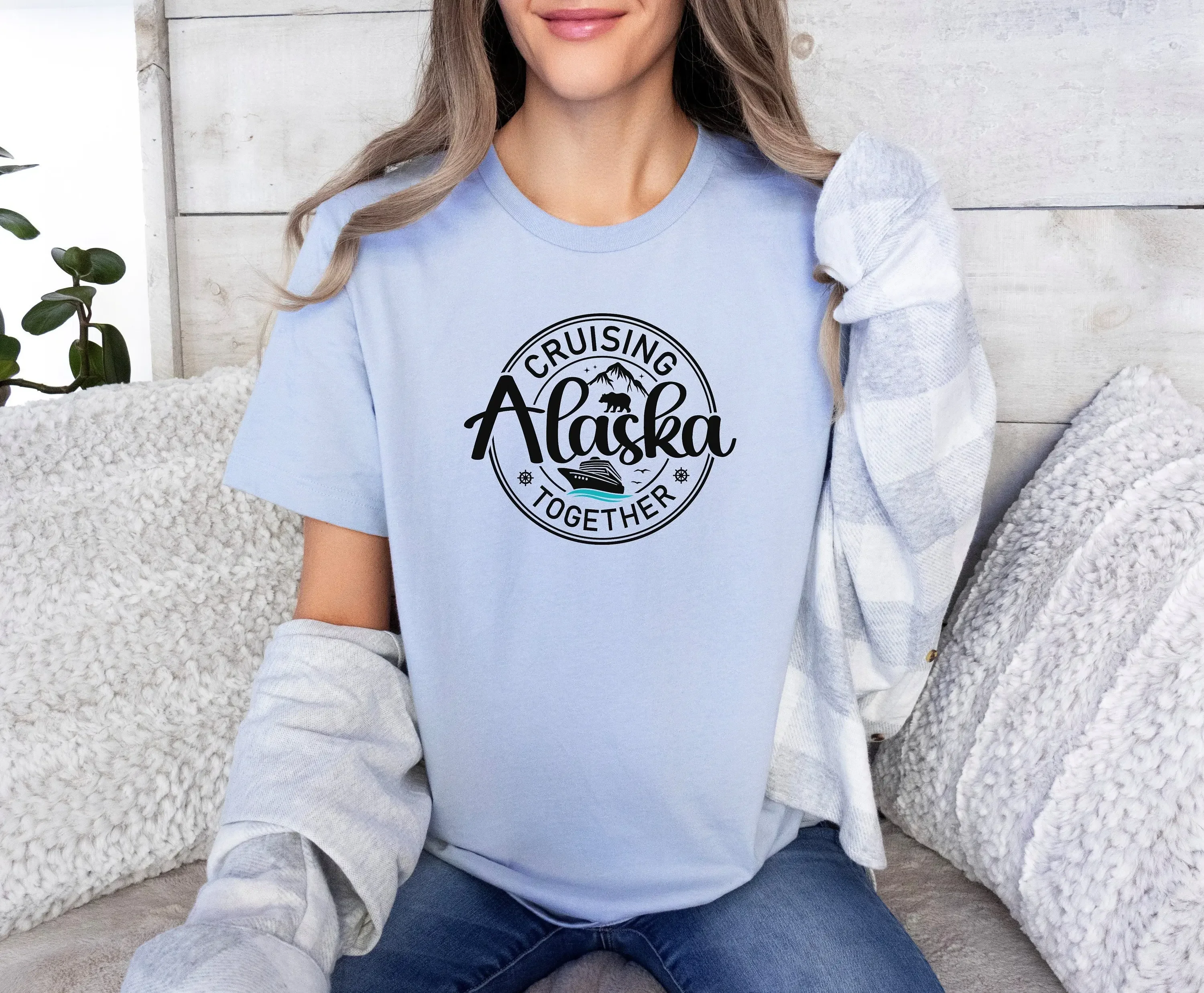Camiseta Cruising Alaska Together, crucero, vacaciones en familia, viaje