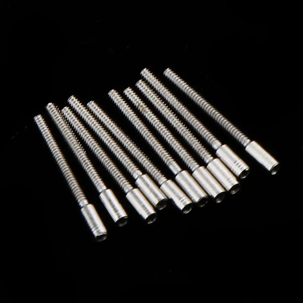 10 Pieces Stem Extensions Extenders Repair Watch Crown Stems 0.9mm Threads for Self Repairers Watchmakers