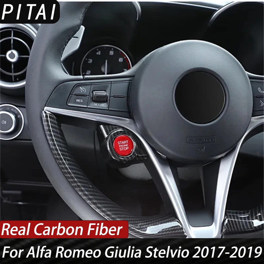 Abs Car Engine Start Stop Push Button Ring Trim For Alfa Romeo Giulia Stelvio 2017-2019 Car Accessories Interior Stickers