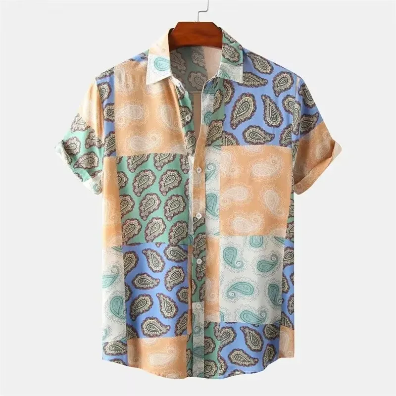 Fashionable Hawaiian Shirt for Men Summer Casual Short Sleeve 3D Printed Plant Shirt 1 sold