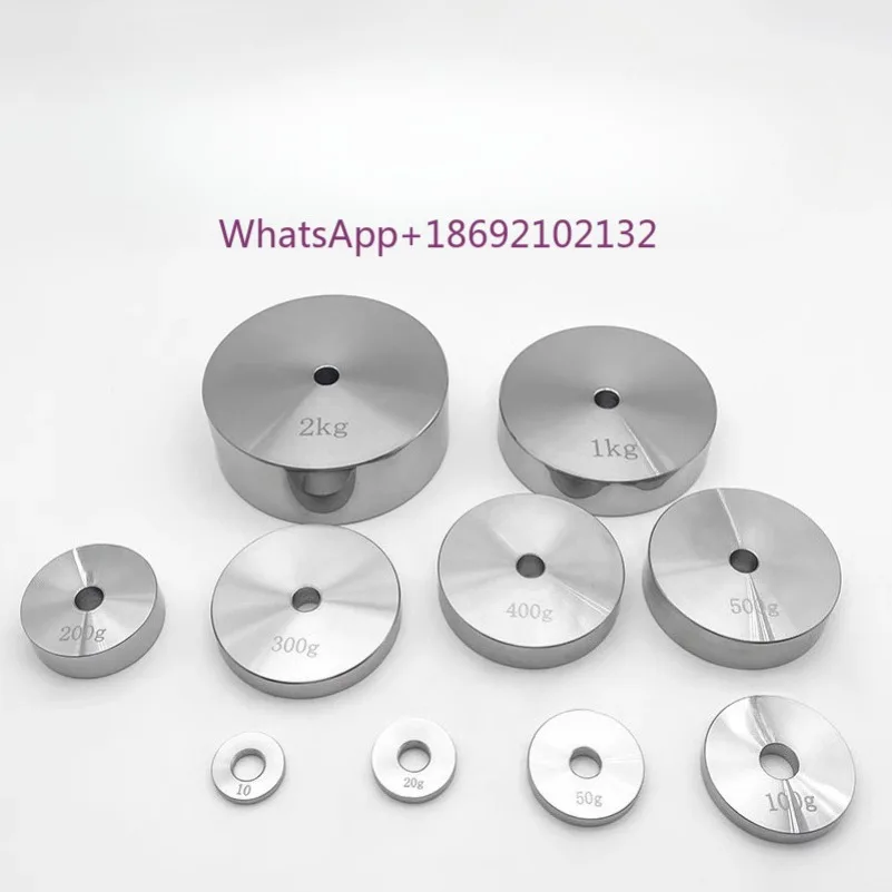 M1 Standard Weight Block 1kg-3kg Stainless Steel Weight with Hole Circular Calibration Scale Method Weight 500g