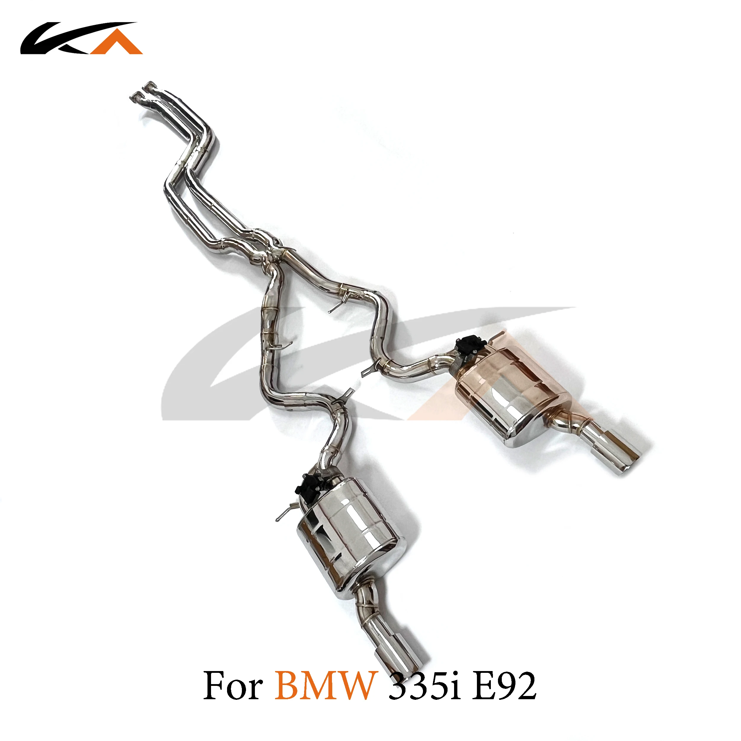 KA Tuning exhaust stainless steel catback for BMW 335i E90 E92 N54 3.0T rear section performance muffler valve sport sounds