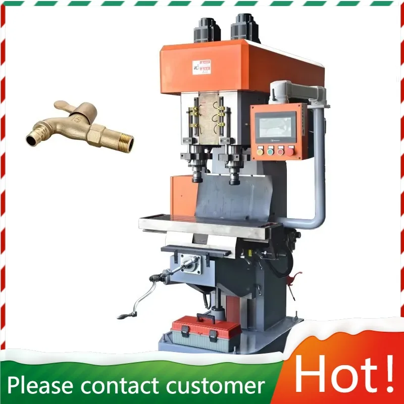 2 Axis Two Head Combined Tapping Drilling Machine for Brass Zinc Aluminum Batch Parts Processing
