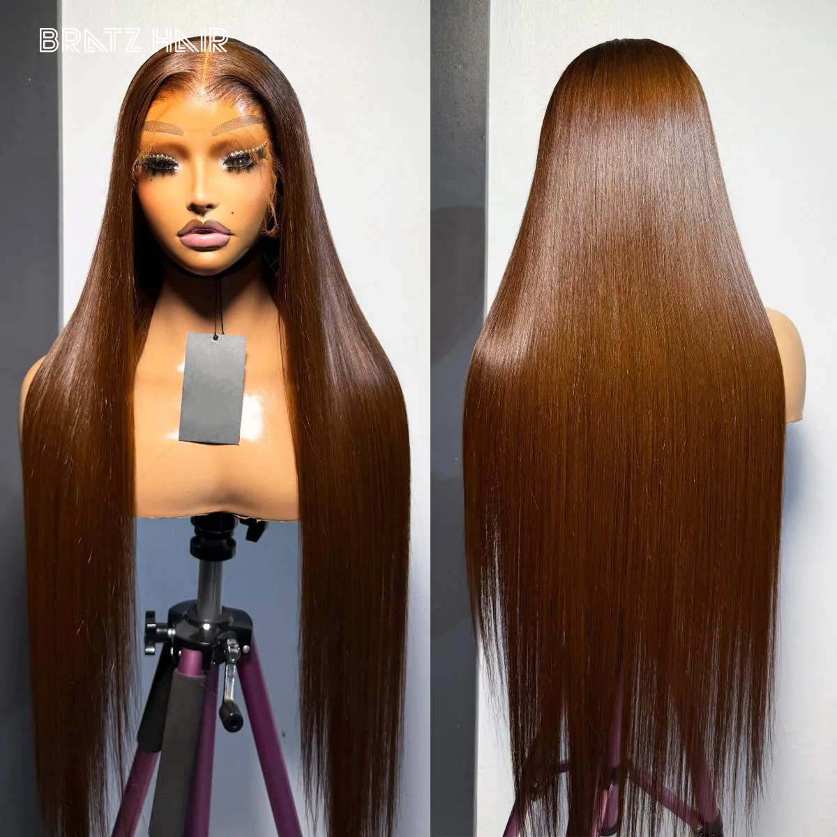 

13x6 13x4 HD Lace Frontal Wigs Human Hair Bone Straight Lace Front Wig Brown Color Glueless Human Hair Wigs Ready to Wear
