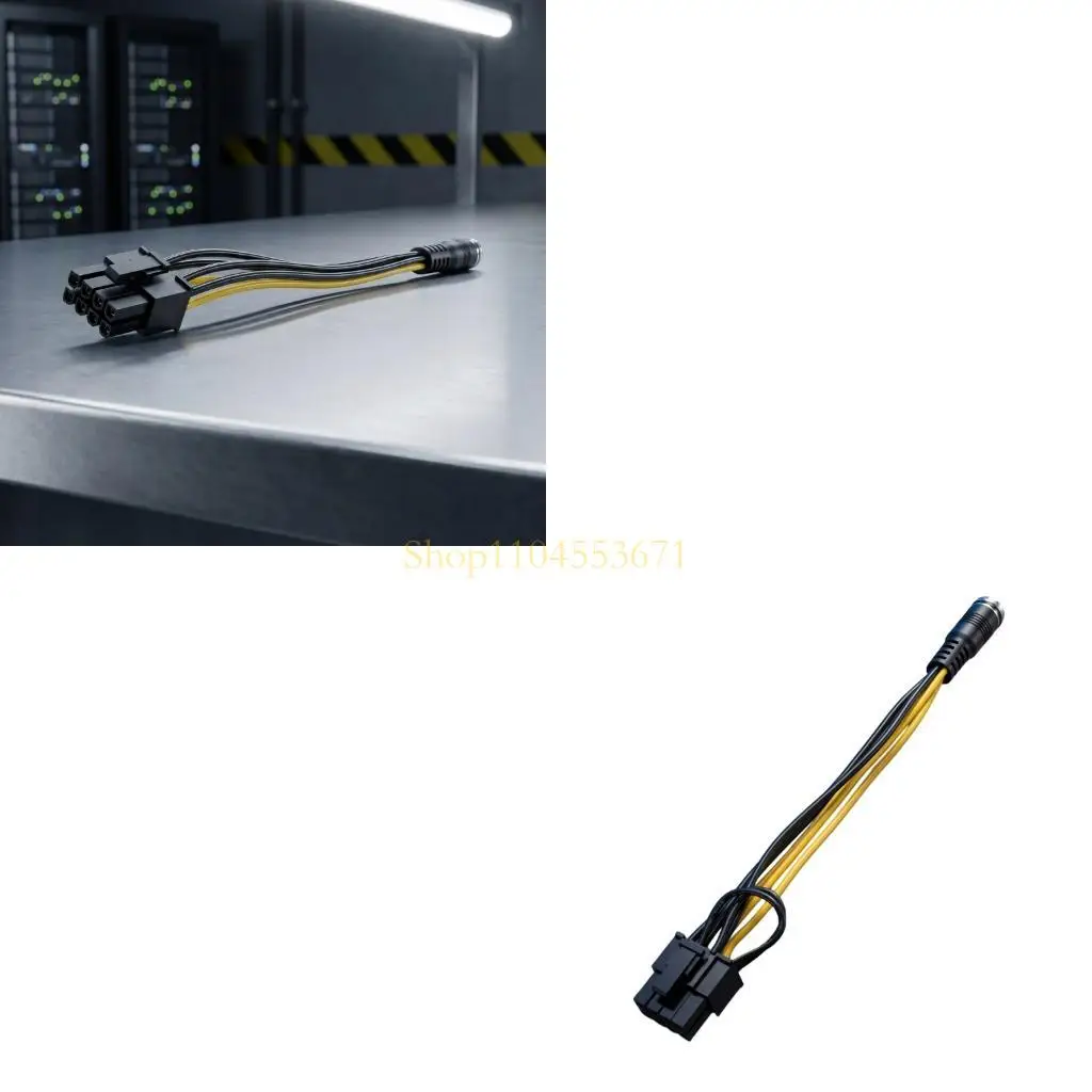 Best Seller High Current DC5525 Female to 6Pin 6+2PIN PCIe Power Supply Cable for GPU Server and Industrial Equipment