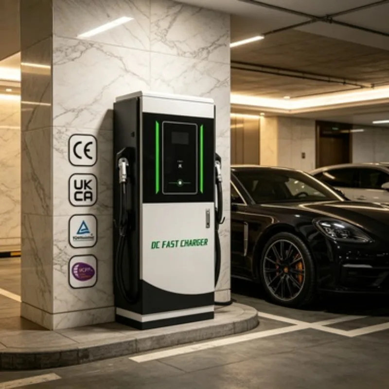 60kW 120kW 180kW DC EV Charger with LCD Screen OCPP 1.6J APP Control CCS2 Fast Charging Station for Shopping Mall