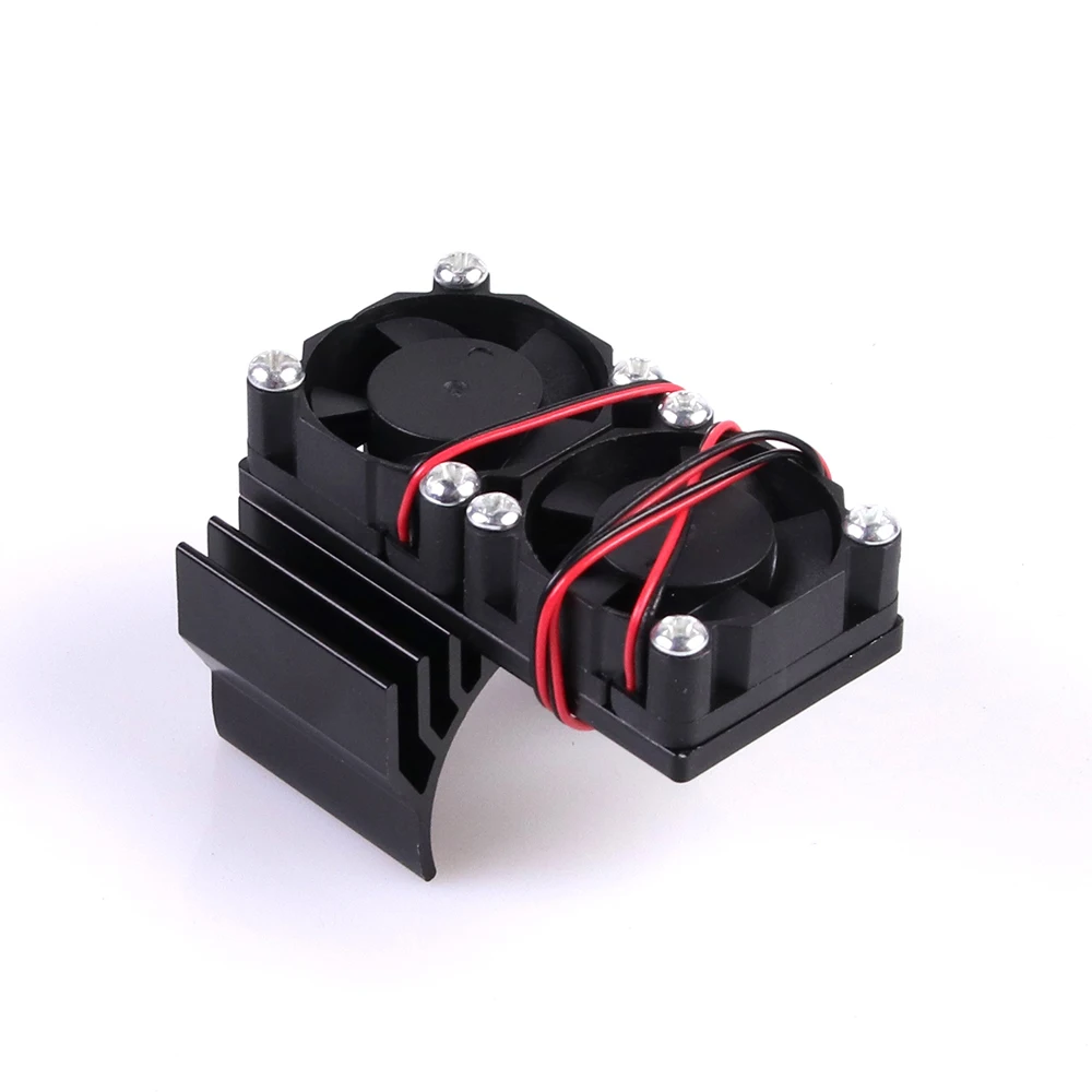 540 550 3660 3670 Motor Heat Sink  2 Fan Cooling Racing Heatsink Electric Dual Proof Cover aluminum Twin 1/10 1:10 RC Car