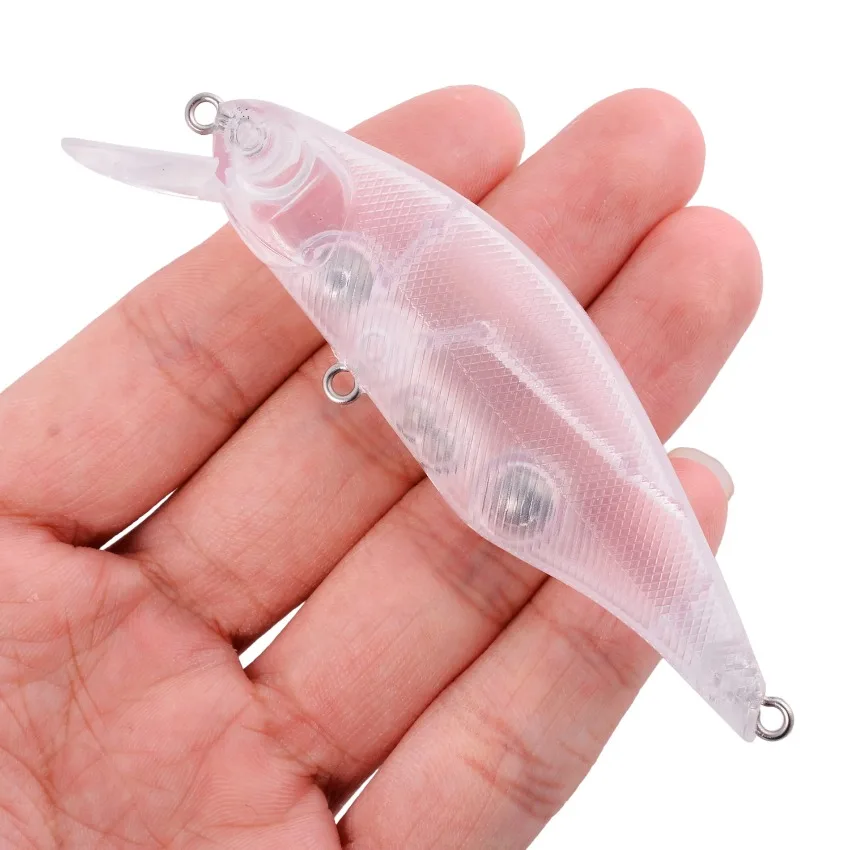 20Pcs 9.6g 9cm Blank Lures Transparent Unpainted Crankbait Lures Bodies Fishing Wobbler Hard Fish Artificial wobbler