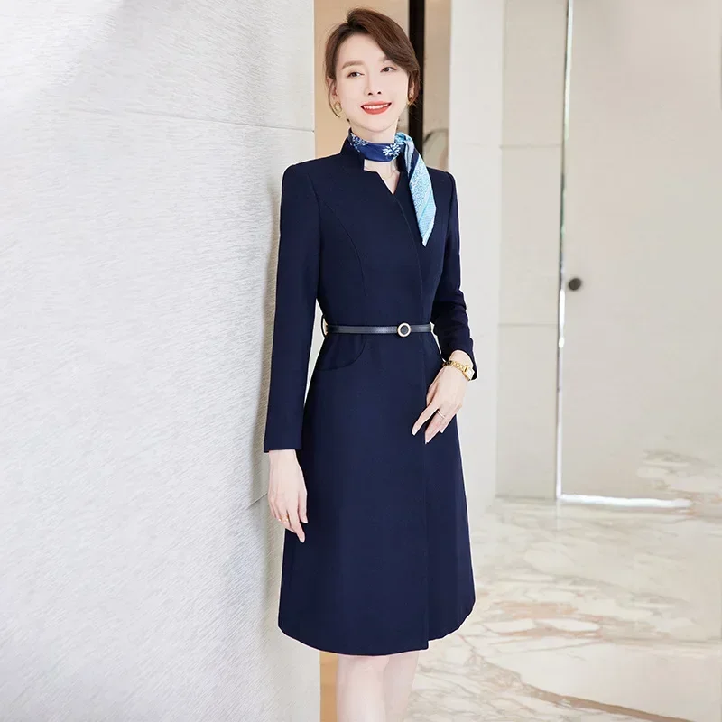 Wool high-end work clothes, coats, women's winter professional woolen jackets, jewelry store sales department, work clothes,