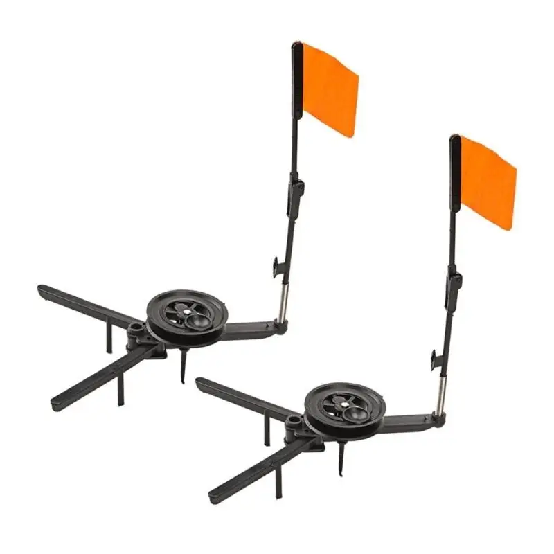 652F 2pcs Tip Ups Fishing Rod Tip Up Strikes Indicators Outdoor Ice Fishing Equipment