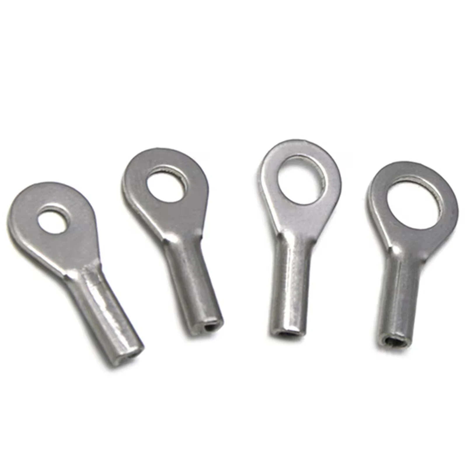 100PCS 304 Stainless Steel OT Terminal Block M3-M10 Screw Fixing Hole Suitable for 1-2mm Steel Wire Rope Connection Accessories