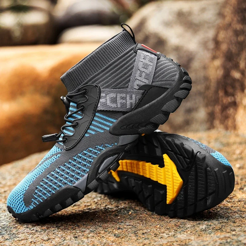 Neue Mesh atmungsaktive Wanderschuhe große Größe 38-48 Sommer Herren Turnschuhe Outdoor-Mode Herren Freizeit schuhe rutsch feste Wanderschuhe