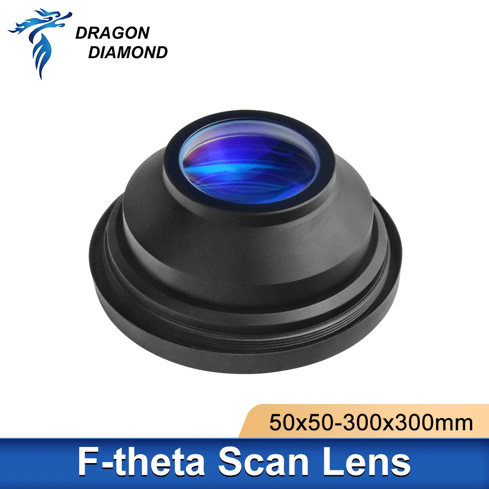 Fiber F-theta Scan Lens 50x50-300x300mm Focal Length 100-420mm For 1064nm YAG Optical Fiber Laser Marking Machine Parts