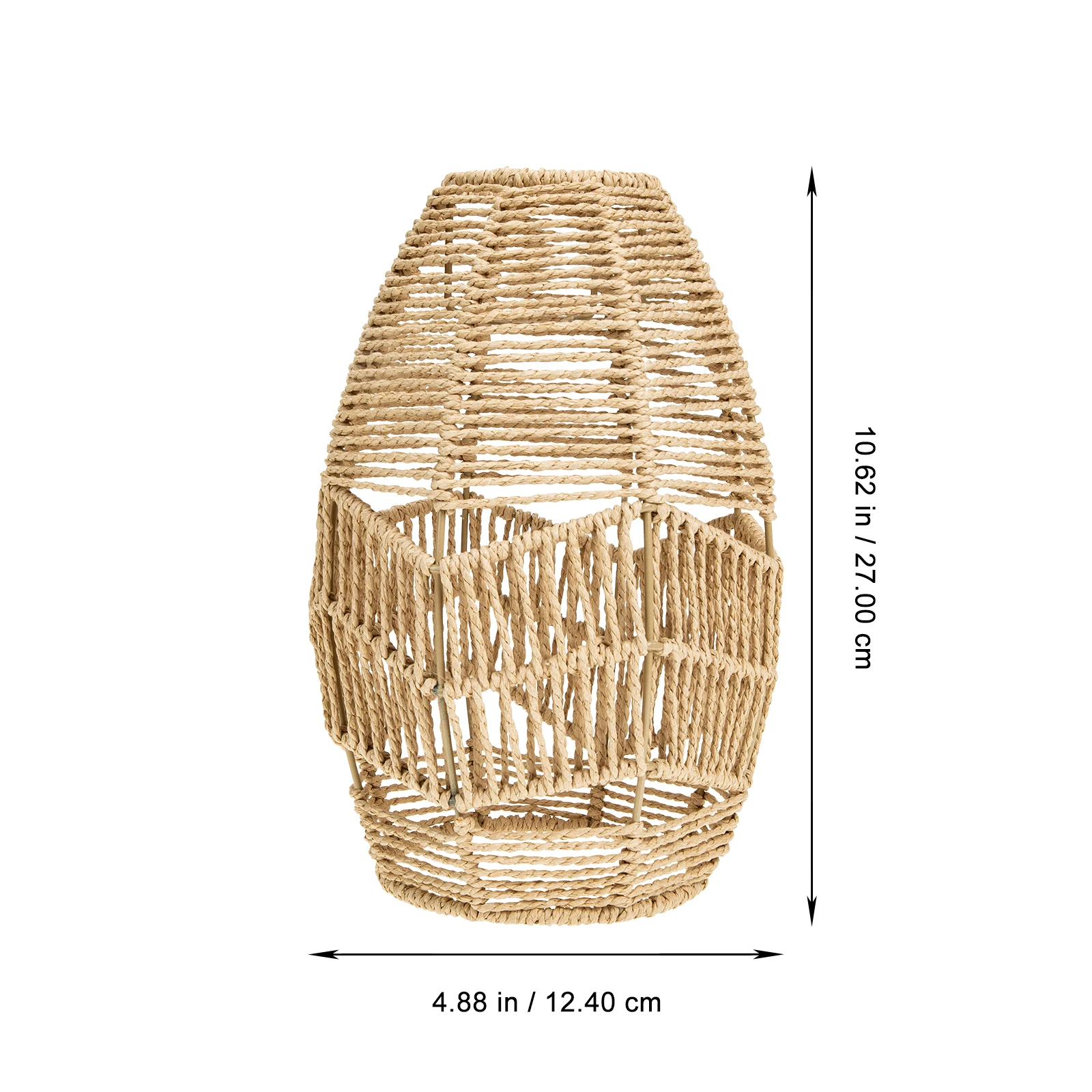 Vintage Style Woven Lampshade High-Grade Decorative Light Cover Home Hotel Bar Festival Hanging Chandelier Shade Ceiling Light