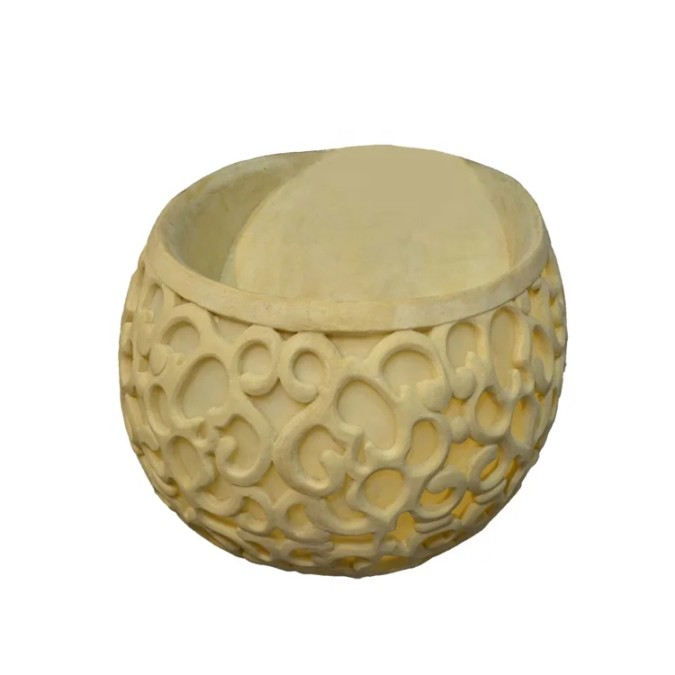 Outdoor interior decoration stone chair sculpture LED cage