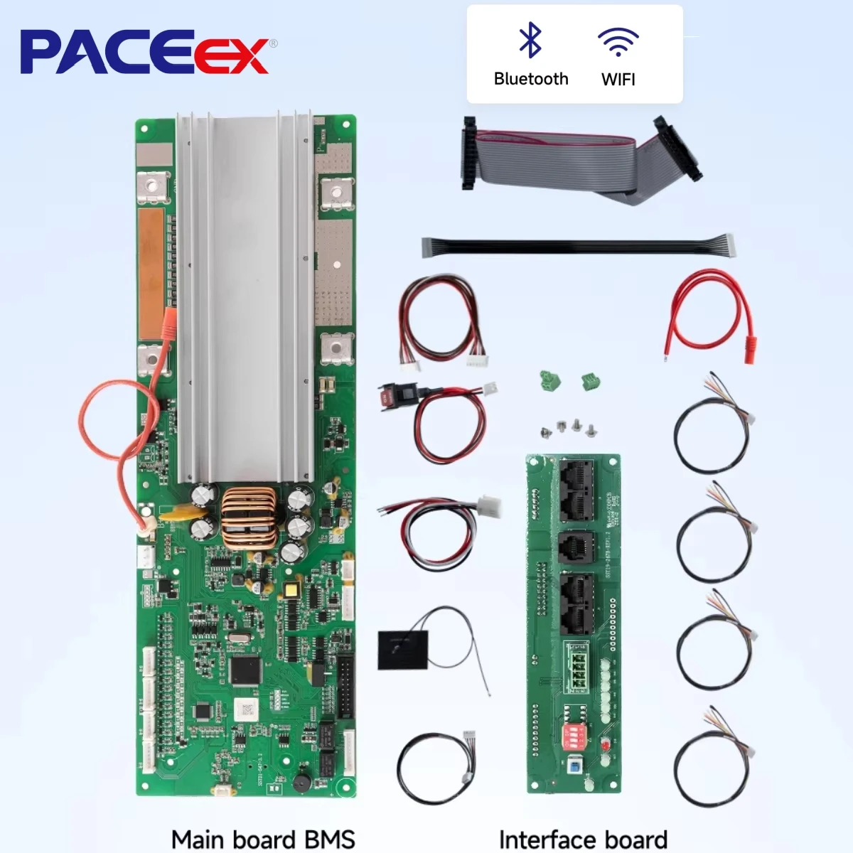 

PACEex 16S 200A Household Energy Storage Battery Protection Board Home Lithium BMS Current Limited 20A with Bluetooth Wifi
