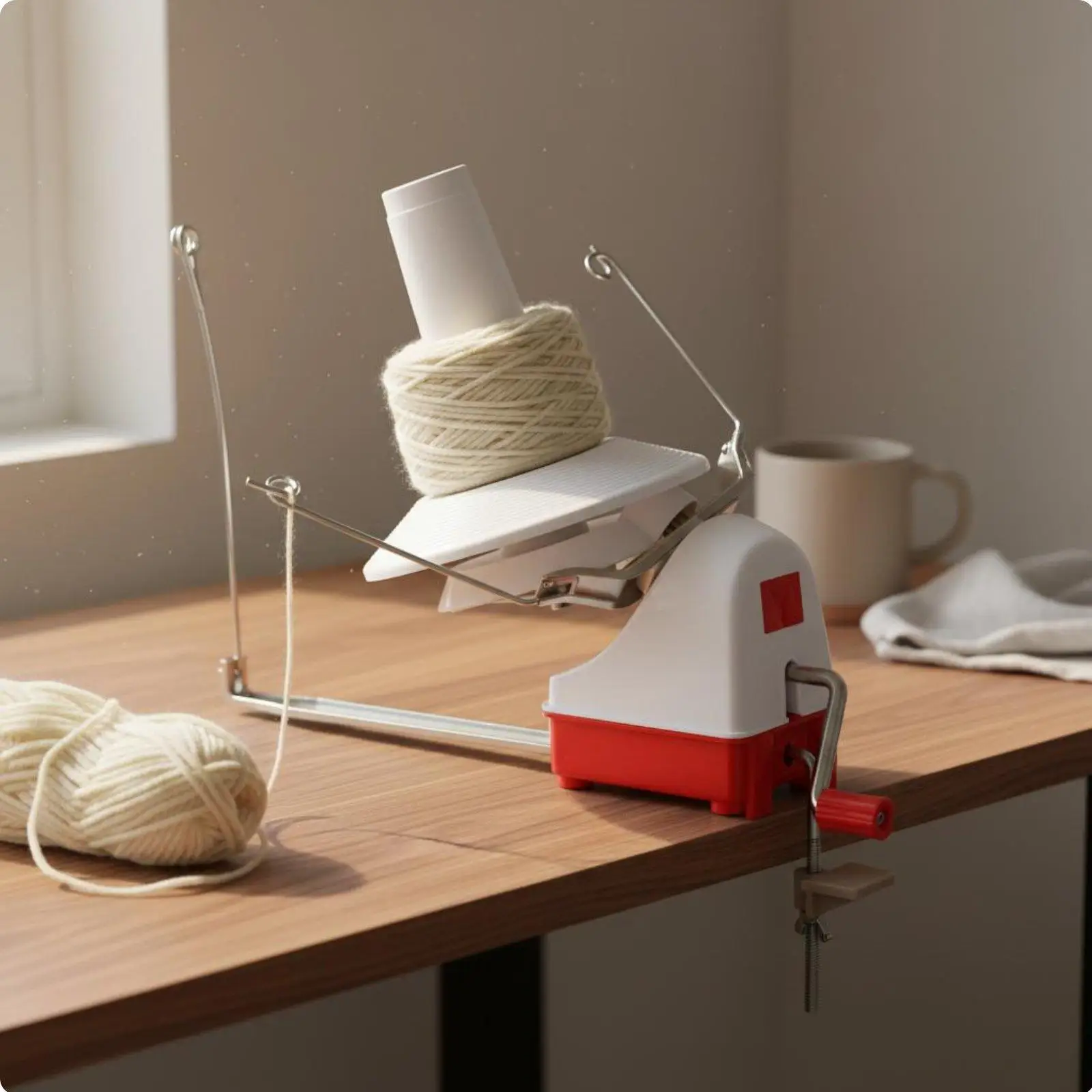 Hand Crank Yarn Winding Machine Wool Winder for Crochet Knitting Supplies Metal Plastic Craft Tool for Skein Cakes