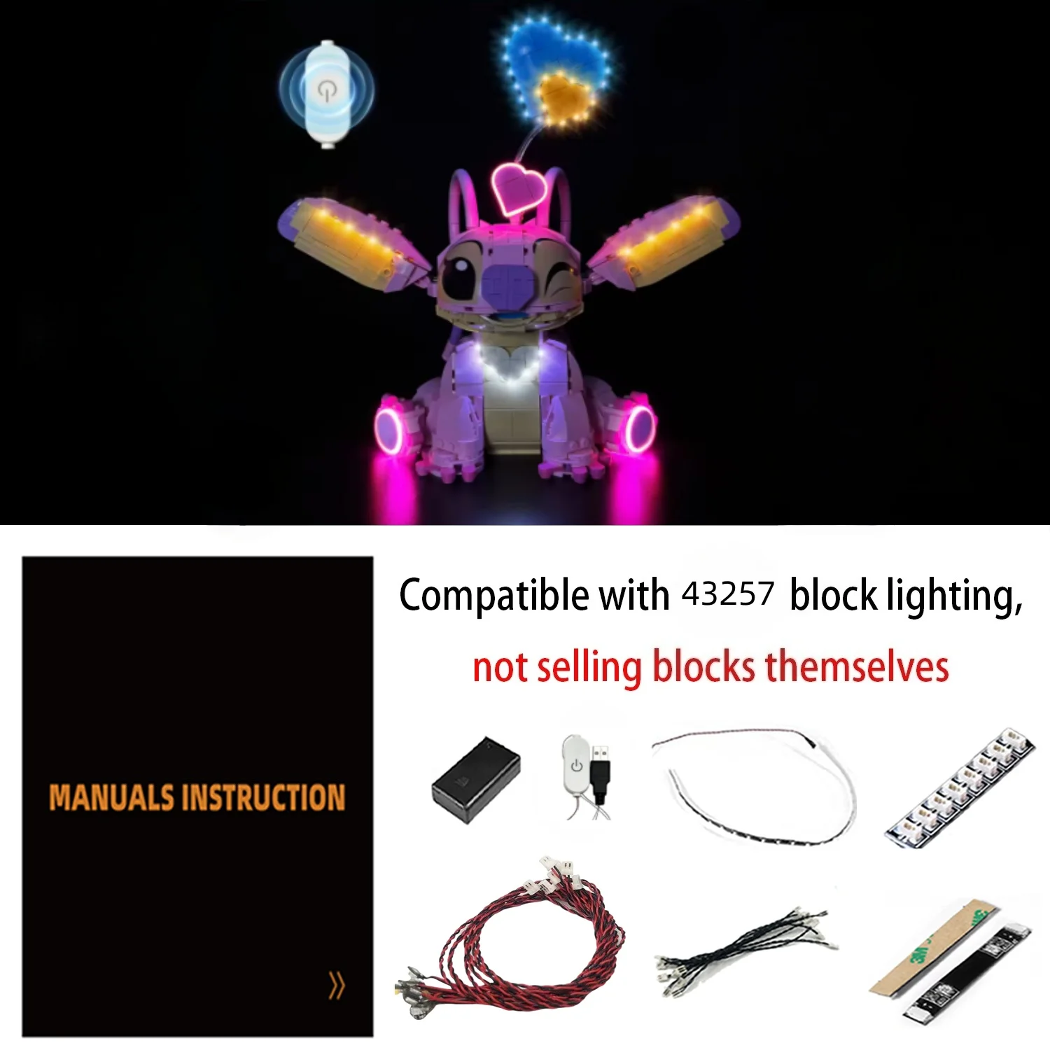 LYBMTWF LED Lighting Kit Compatible with Lego 43257 Toys for Angel   (NOT Include The Model Bricks)