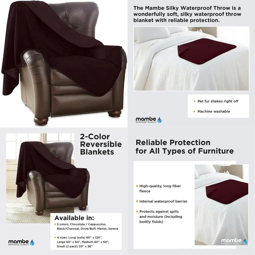 pet-proof water-resistant blanket shields furniture from stains and incontinence
