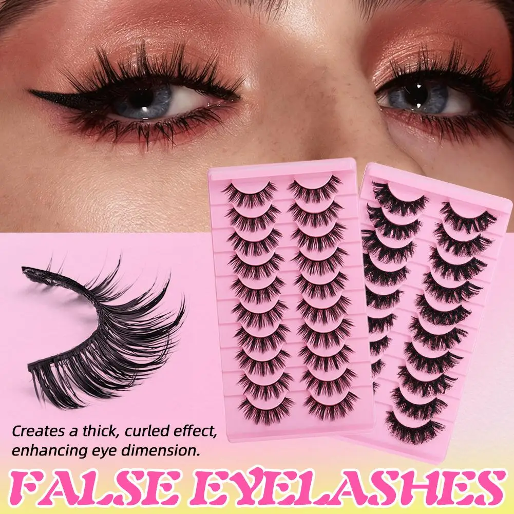 10Pairs 8D Fuchs Wimpern Natürliche Falsche Wimpern Dramatische Volumen Gefälschte Wimpern Verlängerung Faux Cils Großhandel Make-Up-Tool