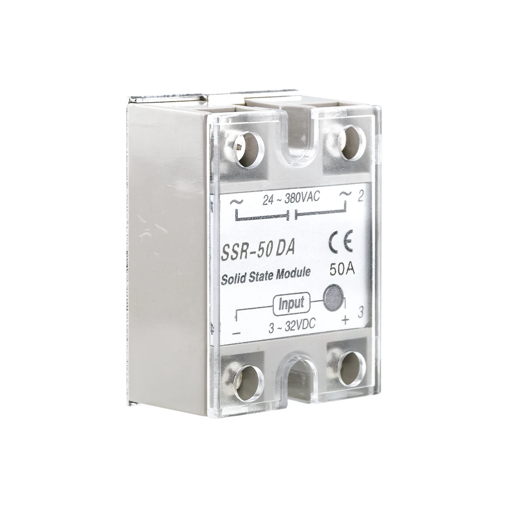 Solid state Relay SSR-10DA SSR-25DA SSR-40DA SSR-50DA 10A 25A 40A 50A actually 3-32V DC TO 24-380V AC SSR 10DA 25DA 40DA 50DA