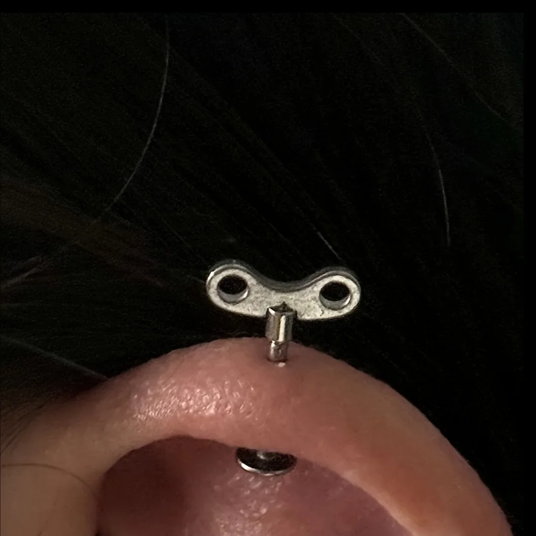 1pc Stainless Steel Industrial Mechanical Gear Labret Lip Ring Tragus Helix Stud Earring Men Women Gothic Body Piercing Jewelry