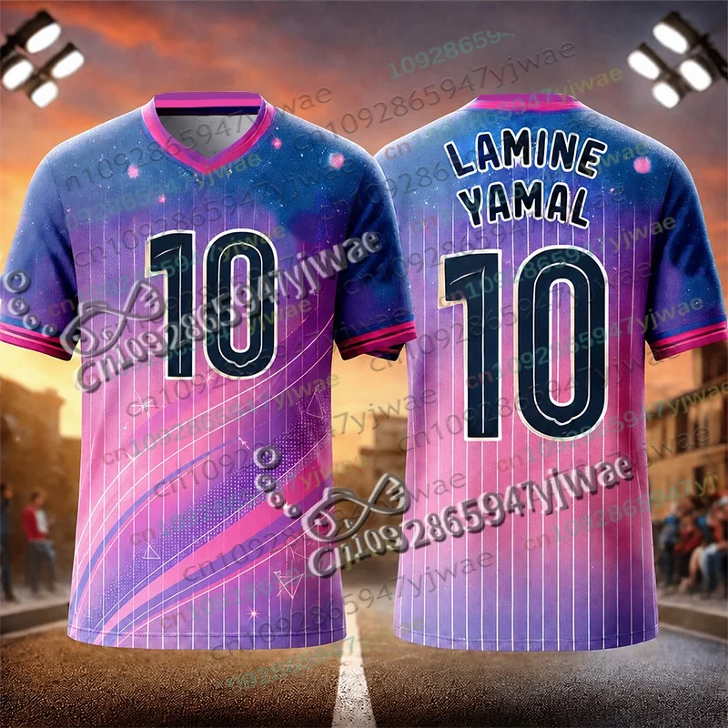 Hot Sale Yamal 10 Football Jersey Special Edition Graffiti Competition Football Tee Outdoor QuickDry Adult Kid Fans Socer Tshirt