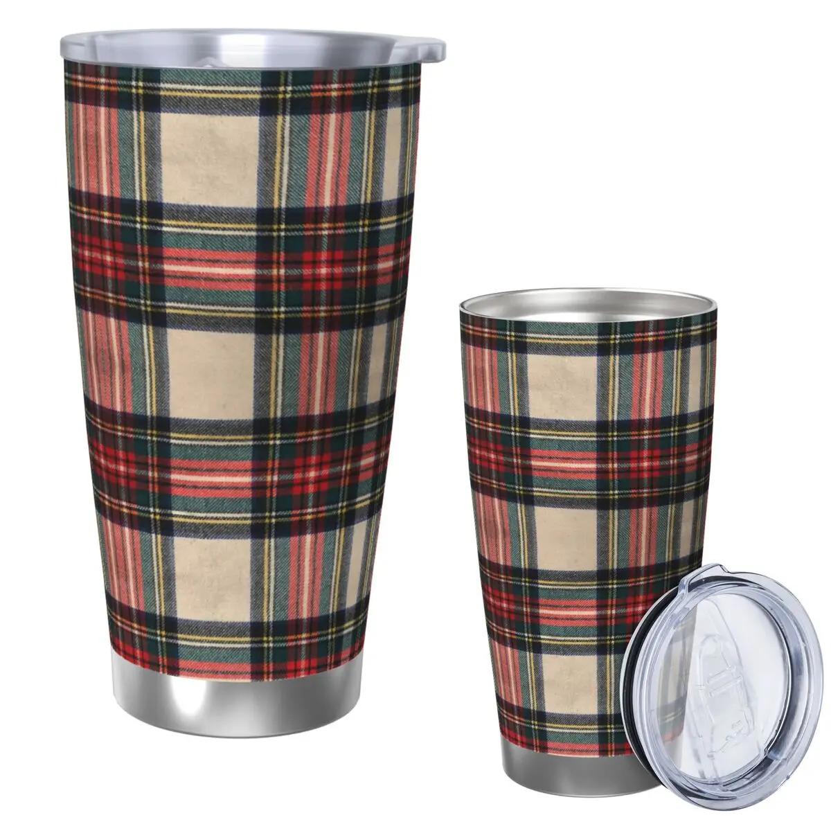

Stewart Dress Tartan Stainless Steel Tumbler Vacuum Insulated Mugs Thermal Cold Cups Straw With Lid 20oz