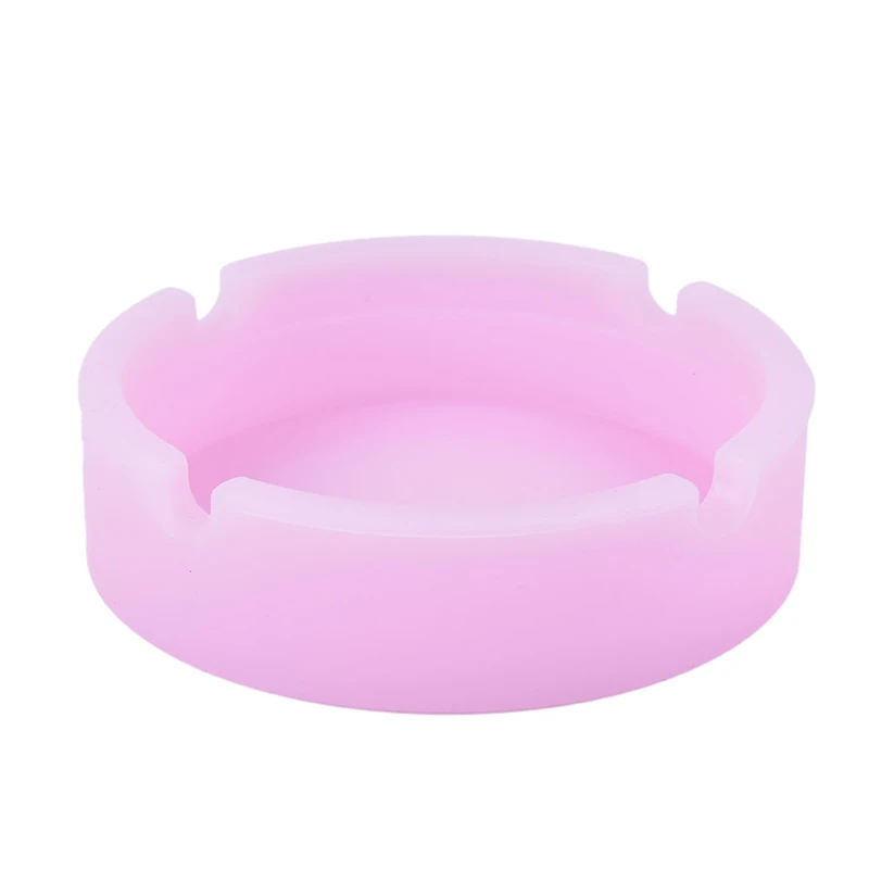 R&R Luminous Silicone Ashtray Portable High Temperature Heat Resistant Round Design Ashtray Anti-Scalding Smoking Accessories